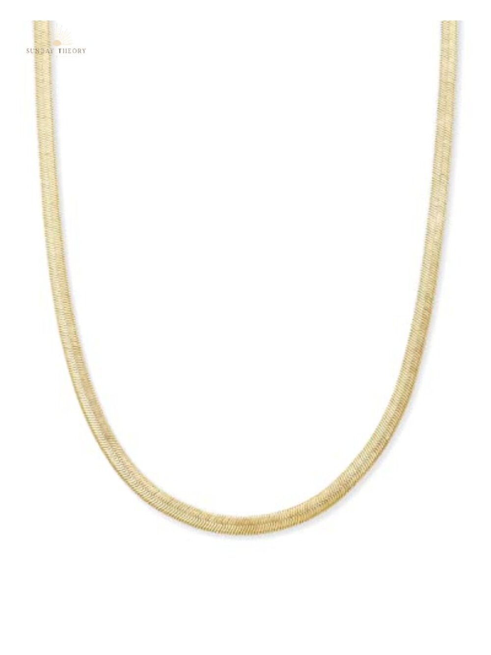 Kendra Scott Kassie Herringbone Chain Necklace 18" Gold Plated Brass